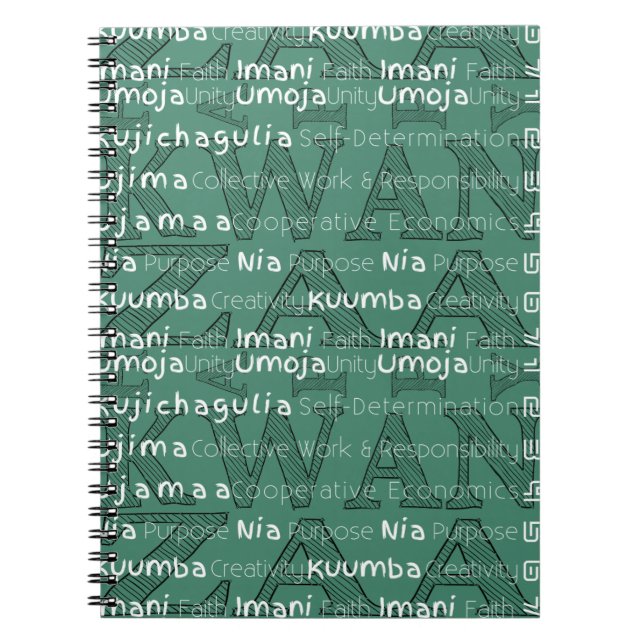 Cuaderno Kwanzaa feliz moderna (Frente)