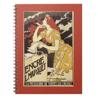 Cuaderno L. Marquet Ink Red Headed Woman & Harp