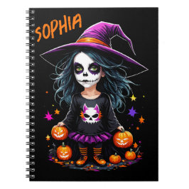 Cuaderno La adorable bruja de Halloween de Kawaii