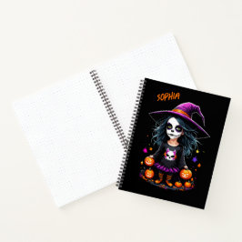 Cuaderno La adorable bruja de Halloween de Kawaii