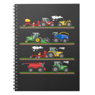 Cuaderno La agricultura de tractores combina la agricultura