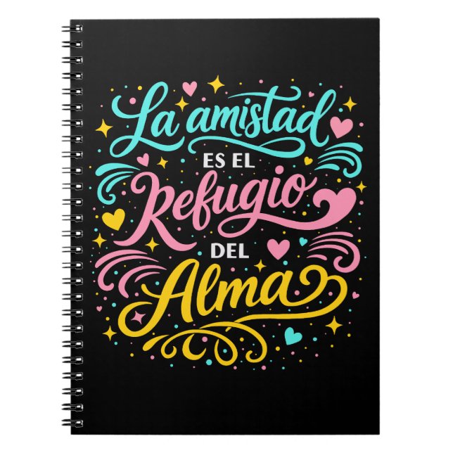 Cuaderno La amistad es el refugio del alma (Frente)