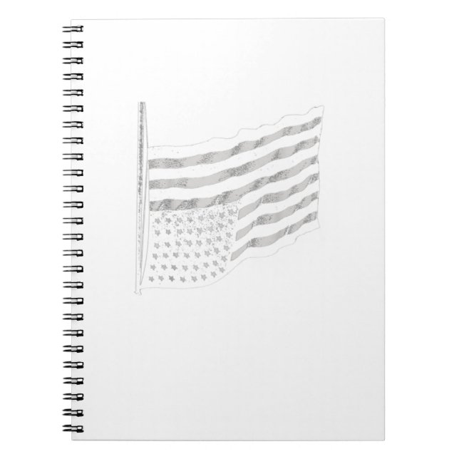 Cuaderno La angustia de la bandera norteamericana boca abaj (Frente)