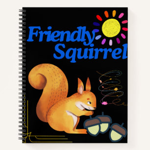 Cuaderno La ardilla amistosa está juntando nueces