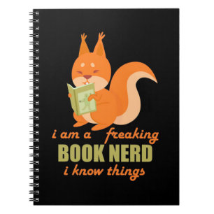Cuaderno La ardilla del nerd del libro