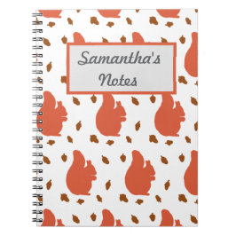 Cuaderno La ardilla roja personalizada