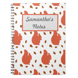 Cuaderno La ardilla roja personalizada
