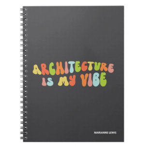 Cuaderno La Arquitectura Es Mi Vibe, Groovy Retro Architect