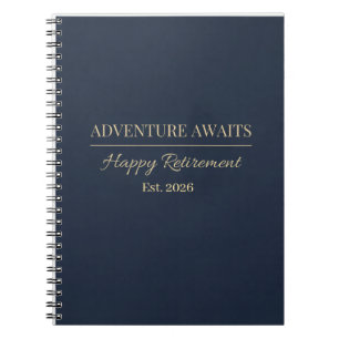 Cuaderno La aventura espera año de jubilación estimado