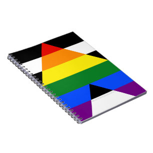 Cuaderno La bandera de aliado heterosexual de SlipperyJoe c