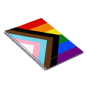 Cuaderno La bandera del orgullo de progreso de SlipperyJoe'