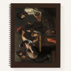 Cuaderno La barata y los soldados mercenarios jugando carta