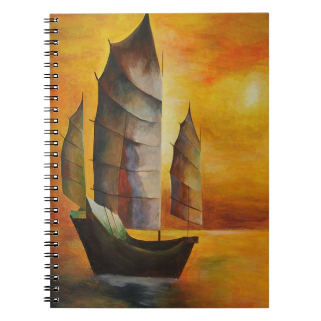 Cuaderno La basura china en ocre y amarillo (Frente)