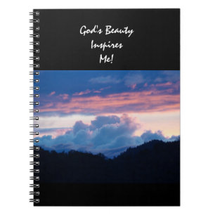 Cuaderno ¡La belleza de dios me inspira! nubes de la puesta