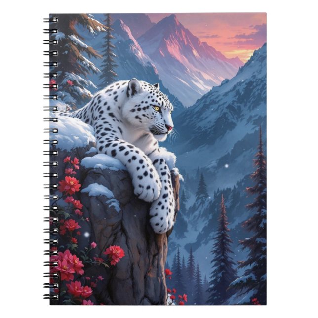 Cuaderno La belleza de los leopardos de las nieves (Frente)