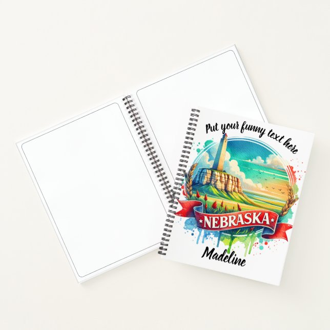 Cuaderno La belleza de Nebraska en una acuarela vibrante (Interior)