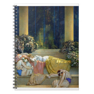 Cuaderno La belleza durmiente de Maxfield Parrish en los bo