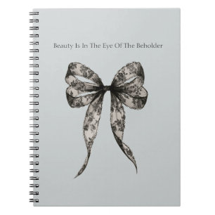 Cuaderno La Belleza Es De Lazo De Encaje Falso Negro Está
