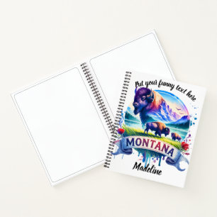 Cuaderno La belleza y vida silvestre de Montana vibrante en