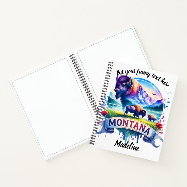 Cuaderno La belleza y vida silvestre de Montana vibrante en (Interior)