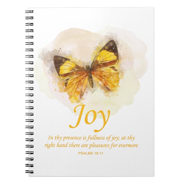 Cuaderno La Biblia Butterfly cristiana de las mujeres Verse (Frente)