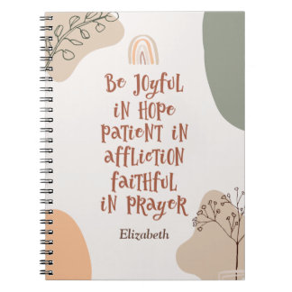 Cuaderno La Biblia Cristiana Boho Moderna Verse Arte Resume