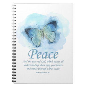 Cuaderno La Biblia Cristiana Femenina Verse Butterfly:Paz