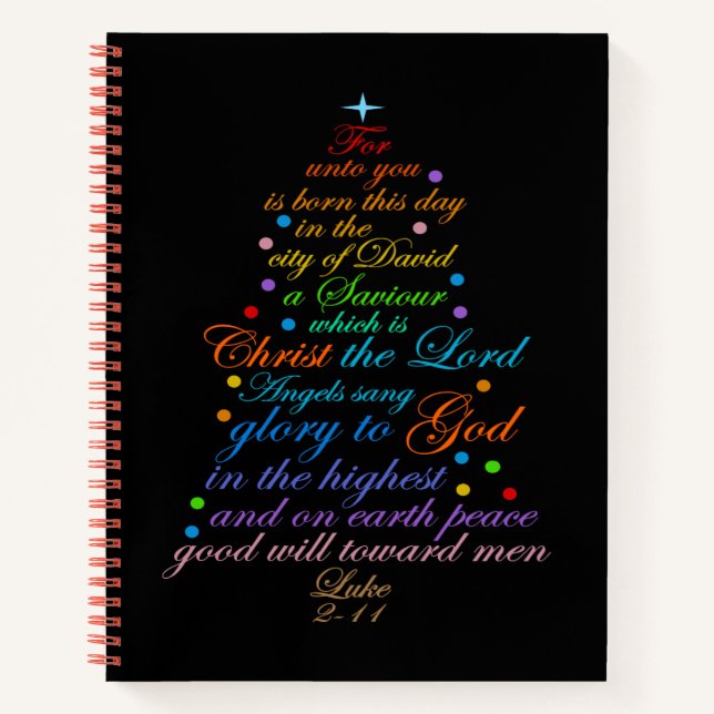Cuaderno La Biblia Verso de la Historia de Navidad (Anverso)