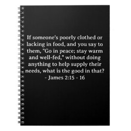 Cuaderno La Biblia versus James 2:15 - 16