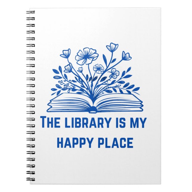 Cuaderno La biblioteca es mi lugar feliz - Inspirador (Frente)