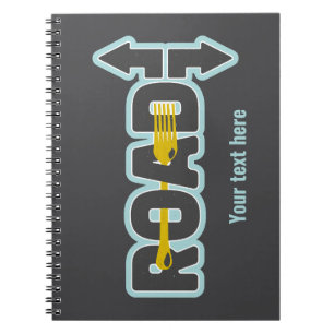 Cuaderno La bifurcación en la carretera arte de texto tipog