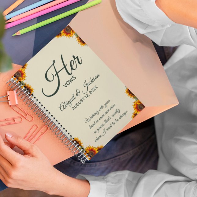 Cuaderno La Boda del girasol promete un bloc de Personaliza (Subido por el creador)