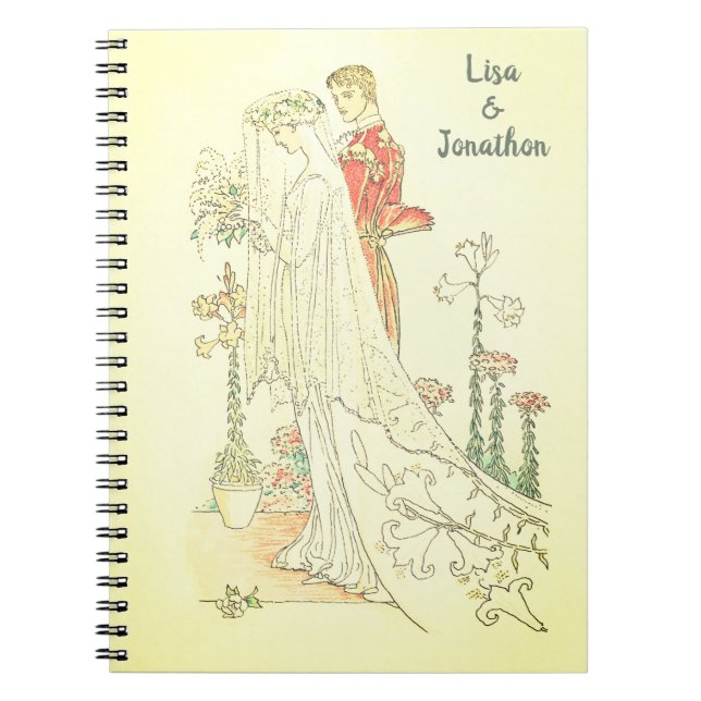 Cuaderno La Boda victoriana de moda Bride Groom (Frente)
