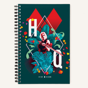 Cuaderno La brigada suicida   Harley Quinn Floral Diamond