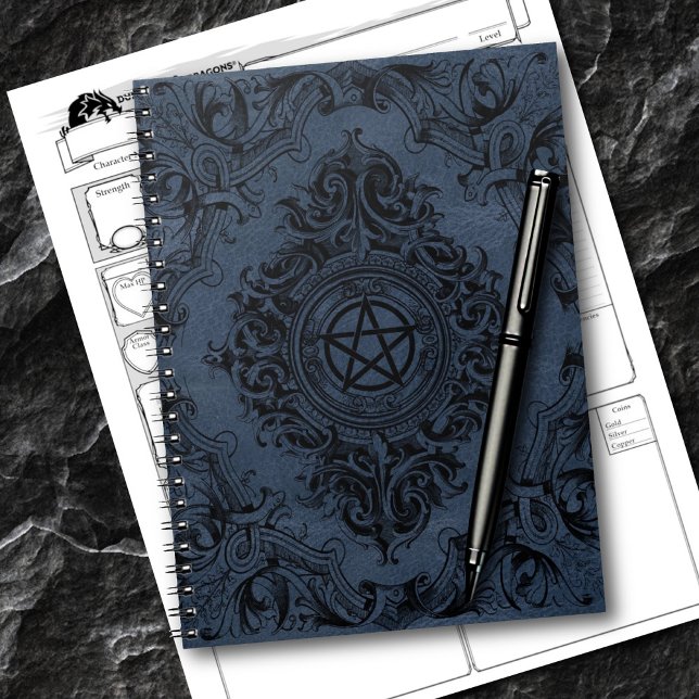 Cuaderno La brujería florece | Pentáculo de Duste Blue Fant (Subido por el creador)
