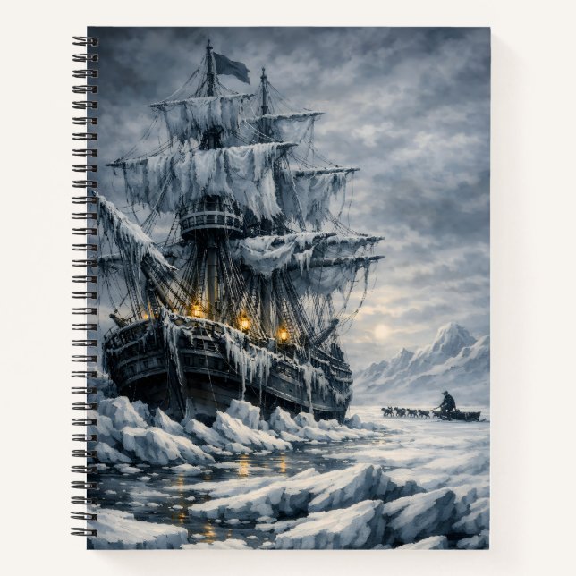 Cuaderno La búsqueda ártica de Frankenstein por BurnsInHell (Anverso)