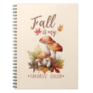 Cuaderno La Caída Es Mi Color Favorito - Hongos Y Hojas