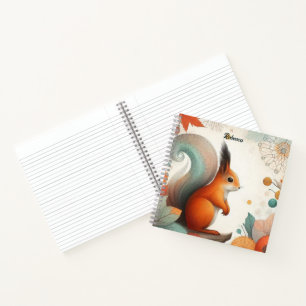 Cuaderno La caprichosa ardilla otoñal personalizada