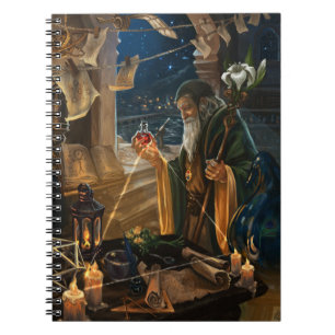 Cuaderno La carta del ermitaño del Tarot - arte de magia fa