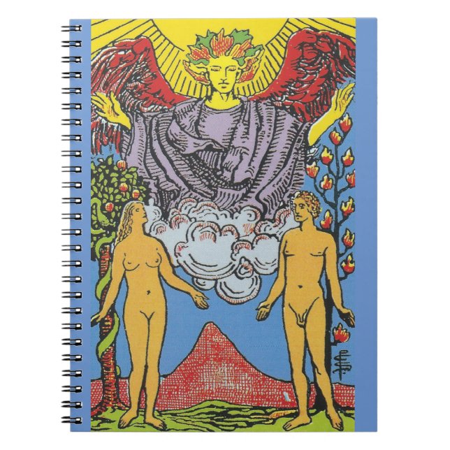Cuaderno La carta Tarot de los amantes que leen (Frente)