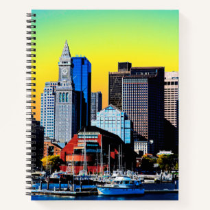 Cuaderno La casa del Personalizado Boston Poster de EE.UU.