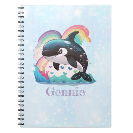 Cuaderno La caza de ballenas asesina de Kawaii Orca llueve