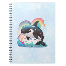 Cuaderno La caza de ballenas asesina de Kawaii Orca llueve