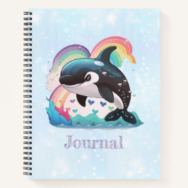 Cuaderno La caza de ballenas asesina de Kawaii Orca llueve