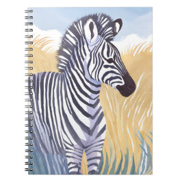 Cuaderno La cebra | Animal de safari de acuarela Naturaleza