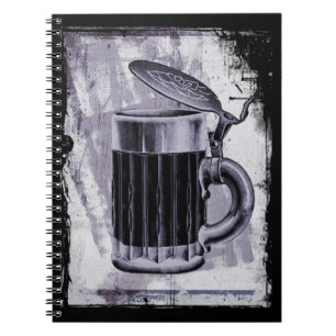 Cuaderno La cerveza vieja Stein Ilustracion sobre fondo de 