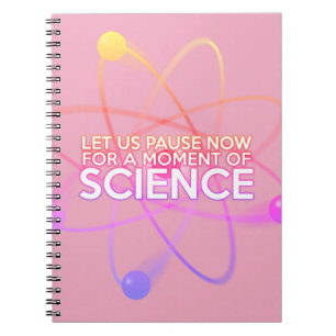 Cuaderno La ciencia divertida cita a la chica moderna rosa