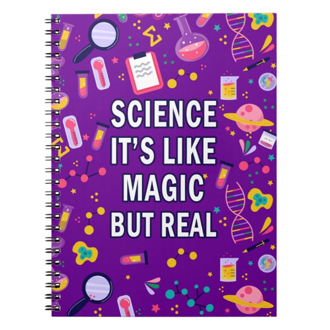 Cuaderno La ciencia es como la magia pero real (Frente)