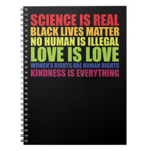 Cuaderno La ciencia es real Las vidas negras importan Orgul