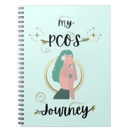 Cuaderno La cinta Verde azulada de concientización de PCOS